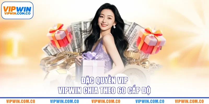 Đặc quyền VIP VIPWIN chia theo 60 cấp độ