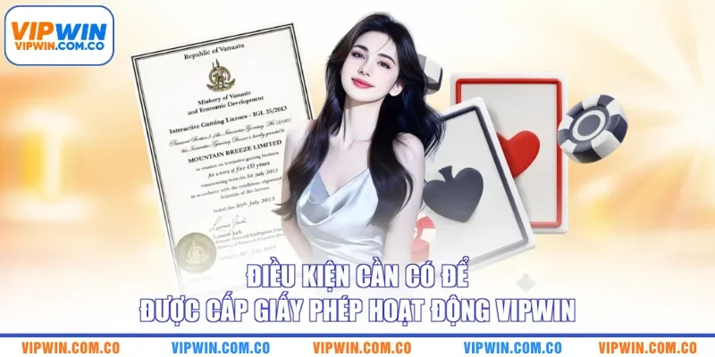 Điều kiện cần có để được cấp giấy phép hoạt động VIPWIN
